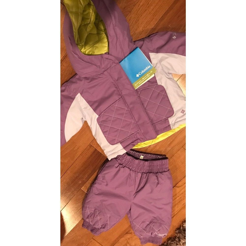 $130 6M Girls Columbia Purple 2-Tone 2 pc Jane Frosty Set Snow Suit NWT New